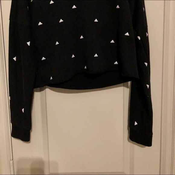 black adidas long sleeve w/ little adidas symbols! - Picture 2 of 3
